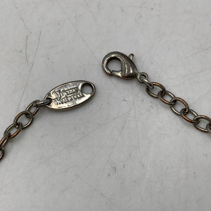 【現状渡し品】【メンズ/レディース】 VIVIENNE WESTWOOD ヴィヴィアンウエストウッド PAVE 3D ORB NECKLACE パヴェ オーブ ネックレス アクセサリー 192-261013-kh-13-izu カラー：シルバー×ピンク 万代Net店