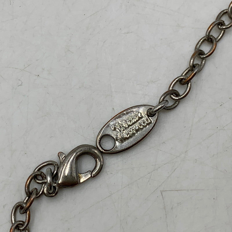 【現状渡し品】【メンズ/レディース】 VIVIENNE WESTWOOD ヴィヴィアンウエストウッド PAVE 3D ORB NECKLACE パヴェ オーブ ネックレス アクセサリー 192-261013-kh-13-izu カラー：シルバー×ピンク 万代Net店