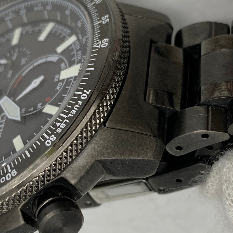 【中古品】【メンズ/レディース】 CITIZEN シチズン H864-006M004 BY3005-56G PROMASTER SKY SERIES ECO DRIVE SOLAR QUARTZ プロマスター スカイ シリーズ エコ ドライブ ソーラー クオーツ 腕時計 197-261009-cs-07-izu カラー：ブラック系 万代Net店