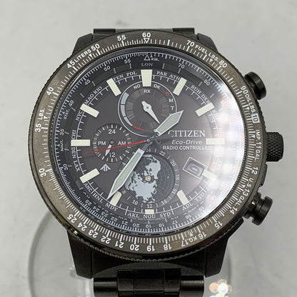 【中古品】【メンズ/レディース】 CITIZEN シチズン H864-006M004 BY3005-56G PROMASTER SKY SERIES ECO DRIVE SOLAR QUARTZ プロマスター スカイ シリーズ エコ ドライブ ソーラー クオーツ 腕時計 197-261009-cs-07-izu カラー：ブラック系 万代Net店