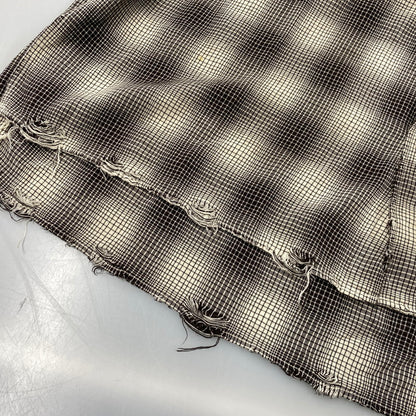 【中古品】【メンズ】 ANCELLM アンセルム ANC-SH61-A OMBRE CHECK SHIRT オンブレ チェック シャツ トップス 140-261027-yn-05-izu サイズ：2 カラー：ブラック×ホワイト系 万代Net店