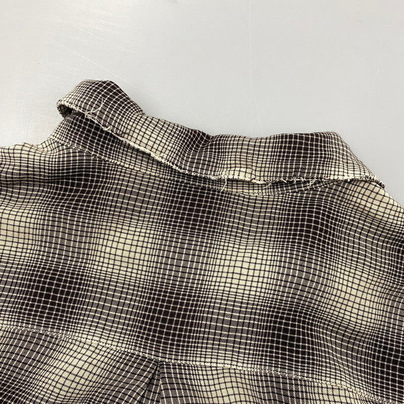 【中古品】【メンズ】 ANCELLM アンセルム ANC-SH61-A OMBRE CHECK SHIRT オンブレ チェック シャツ トップス 140-261027-yn-05-izu サイズ：2 カラー：ブラック×ホワイト系 万代Net店