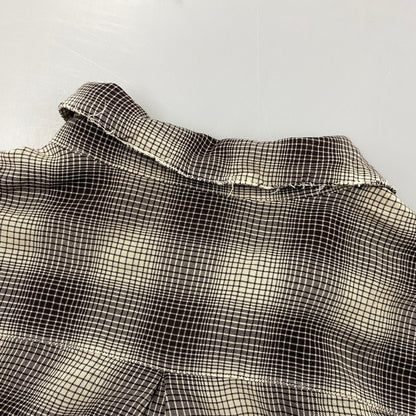 【中古品】【メンズ】 ANCELLM アンセルム ANC-SH61-A OMBRE CHECK SHIRT オンブレ チェック シャツ トップス 140-261027-yn-05-izu サイズ：2 カラー：ブラック×ホワイト系 万代Net店