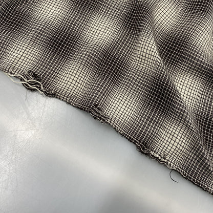 【中古品】【メンズ】 ANCELLM アンセルム ANC-SH61-A OMBRE CHECK SHIRT オンブレ チェック シャツ トップス 140-261027-yn-05-izu サイズ：2 カラー：ブラック×ホワイト系 万代Net店