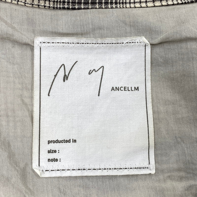 【中古品】【メンズ】 ANCELLM アンセルム ANC-SH61-A OMBRE CHECK SHIRT オンブレ チェック シャツ トップス 140-261027-yn-05-izu サイズ：2 カラー：ブラック×ホワイト系 万代Net店