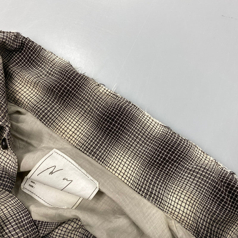 【中古品】【メンズ】 ANCELLM アンセルム ANC-SH61-A OMBRE CHECK SHIRT オンブレ チェック シャツ トップス 140-261027-yn-05-izu サイズ：2 カラー：ブラック×ホワイト系 万代Net店