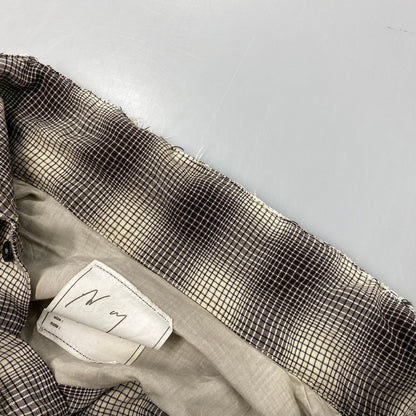【中古品】【メンズ】 ANCELLM アンセルム ANC-SH61-A OMBRE CHECK SHIRT オンブレ チェック シャツ トップス 140-261027-yn-05-izu サイズ：2 カラー：ブラック×ホワイト系 万代Net店