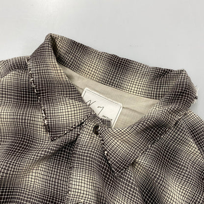 【中古品】【メンズ】 ANCELLM アンセルム ANC-SH61-A OMBRE CHECK SHIRT オンブレ チェック シャツ トップス 140-261027-yn-05-izu サイズ：2 カラー：ブラック×ホワイト系 万代Net店