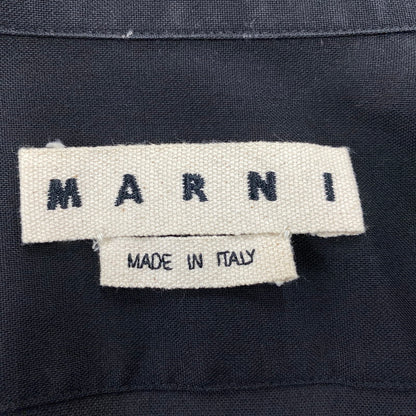 【中古品】【メンズ】 MARNI マルニ CUMU0061A0 21SS WOOL TROPICAL SHIRT ウール トロピカルシャツ トップス 長袖 141-261009-sm-16-izu サイズ：50 カラー：ブラック 万代Net店