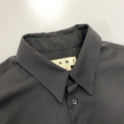 【中古品】【メンズ】 MARNI マルニ CUMU0061A0 21SS WOOL TROPICAL SHIRT ウール トロピカルシャツ トップス 長袖 141-261009-sm-16-izu サイズ：50 カラー：ブラック 万代Net店
