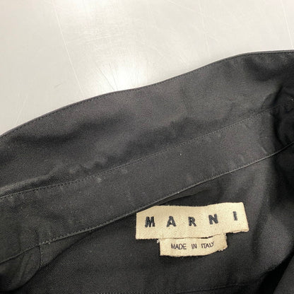 【中古品】【メンズ】 MARNI マルニ CUMU0061A0 21SS WOOL TROPICAL SHIRT ウール トロピカルシャツ トップス 長袖 141-261009-sm-16-izu サイズ：50 カラー：ブラック 万代Net店