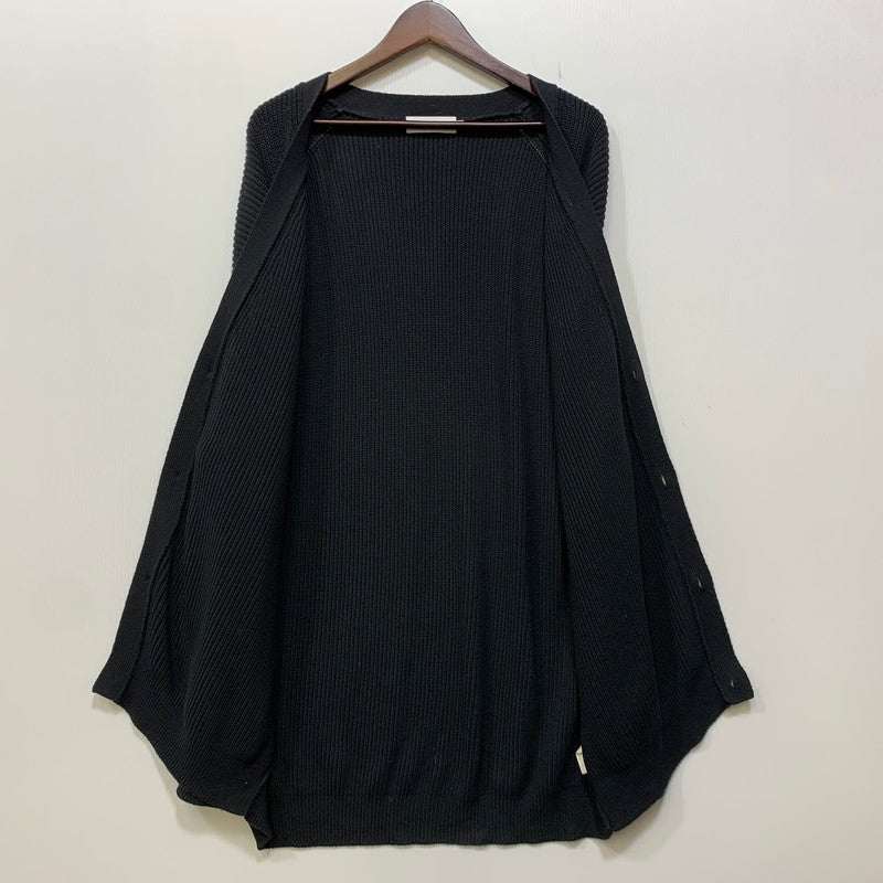 【中古品】【メンズ】 GRAPHPAPER グラフペーパー SUVIN LOOSE RIB CARDIGAN GM221-80144B スヴィン ルーズ リブ カーディガン 140-261008-as-05-izu サイズ：F カラー：ブラック 万代Net店
