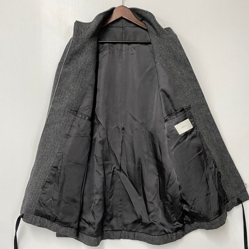 【中古品】【メンズ】 STEIN シュタイン ST.415-2 MELTON メルトン ZIP ジップ HALF COAT ハーフコート 140-261009-sm-17-izu サイズ：S カラー：グレー 万代Net店
