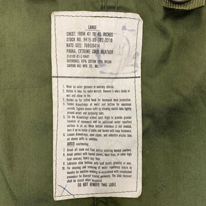 【中古品】【メンズ】 U.S.ARMY ユーエスアーミー 8415-00-782-3219 M-65 FISHTAIL JACKET フィッシュテール ジャケット アウター 146-261008-kh-07-izu サイズ：L カラー：グリーン 万代Net店