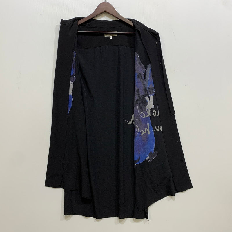 【中古品】【メンズ】 YOHJI YAMAMOTO POUR HOMME ヨウジヤマモト プールオム HN-B41-402 手繋ぎ LONG TAB SHIRT ロング タブ シャツ トップス 140-261008-kh-04-izu サイズ：2 カラー：ブラック 万代Net店