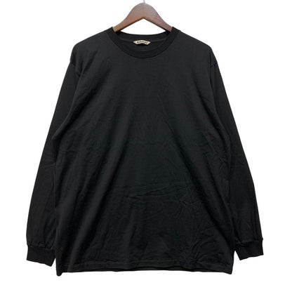 【中古美品】【メンズ】 AURALEE オーラリー LUSTER PLAITING L/S TEE A00P01GT ロングスリーブ 長袖 Tシャツ 140-261008-as-07-izu サイズ：3 カラー：ブラック 万代Net店