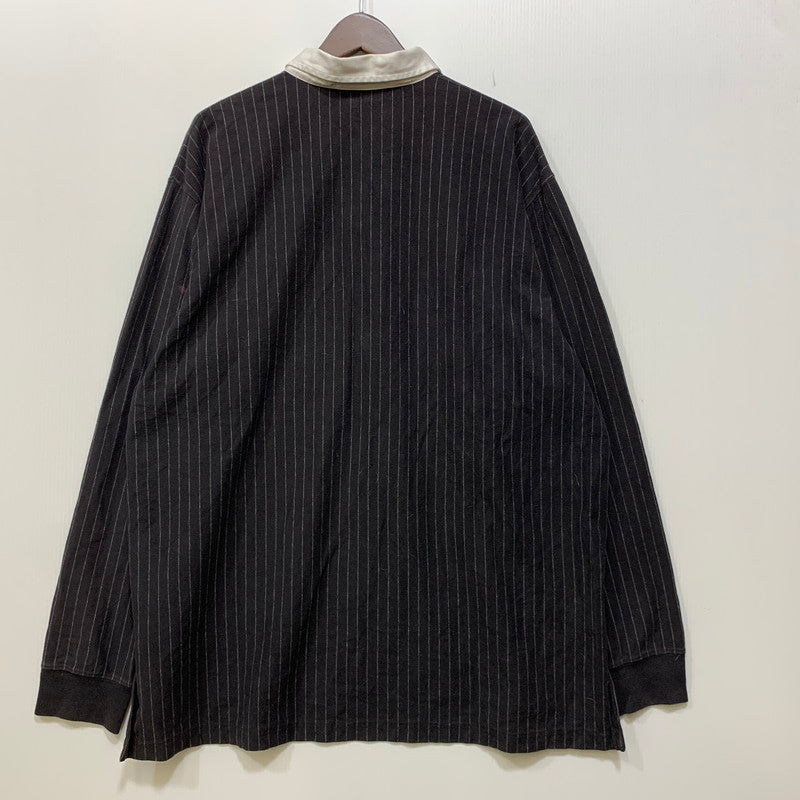【中古品】【メンズ】 Polo by Ralph Lauren ポロバイラルフローレン RUGGER STRIPE SHIRT ラガー ストライプ シャツ 長袖 146-261013-as-01-izu サイズ：XL カラー：ブラック 万代Net店