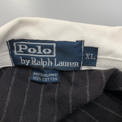 【中古品】【メンズ】 Polo by Ralph Lauren ポロバイラルフローレン RUGGER STRIPE SHIRT ラガー ストライプ シャツ 長袖 146-261013-as-01-izu サイズ：XL カラー：ブラック 万代Net店
