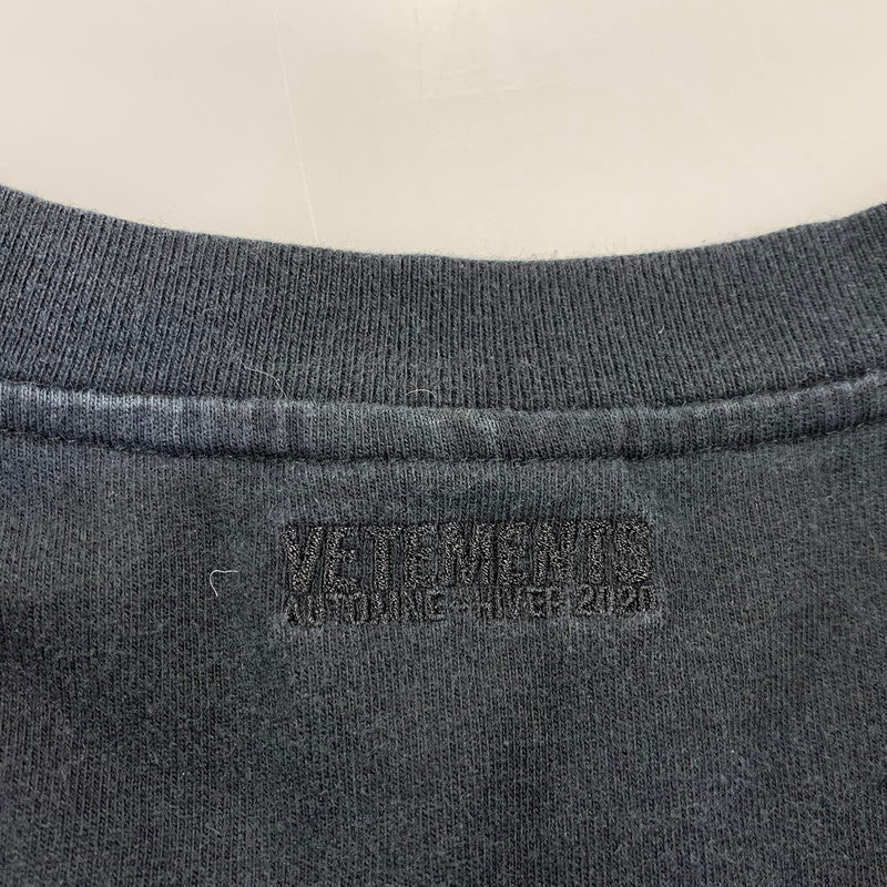 【中古品】【メンズ】 VETEMENTS ヴェトモン I LOVE YOU GIANT TEE Tシャツ 半袖 トップス 142-261008-as-01-izu サイズ：M カラー：ブラック 万代Net店