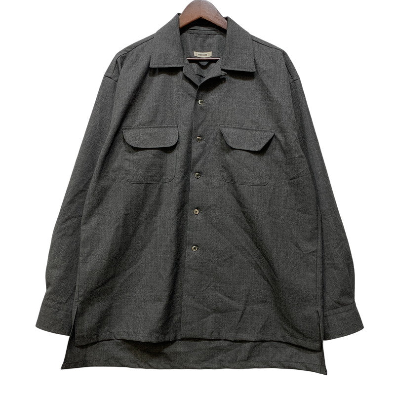 【中古品】【メンズ】 INTERIM インテリム HYPER BIG RUSTIC TROPICAL OPEN COLLAR SHIRT ハイパービッグ ラスティックトロピカル オープンカラーシャツ 長袖 140-261008-as-10-izu サイズ：4 カラー：グレー 万代Net店