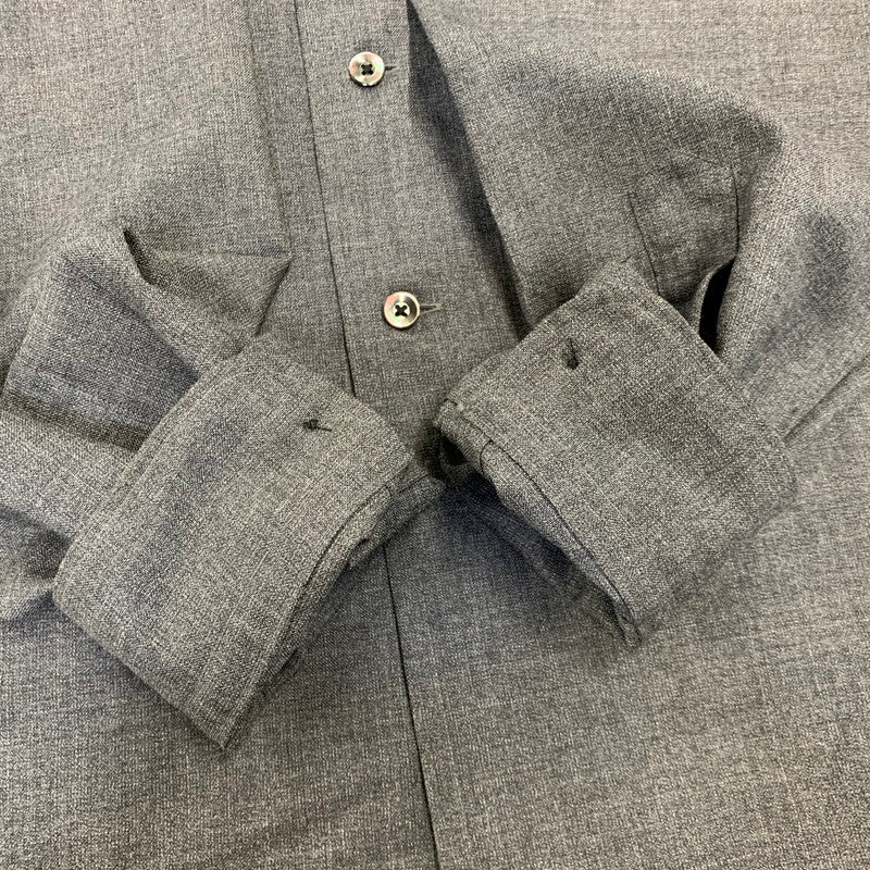 【中古品】【メンズ】 INTERIM インテリム HYPER BIG RUSTIC TROPICAL OPEN COLLAR SHIRT ハイパービッグ ラスティックトロピカル オープンカラーシャツ 長袖 140-261008-as-10-izu サイズ：4 カラー：グレー 万代Net店