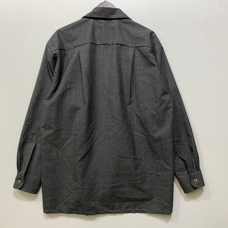 【中古品】【メンズ】 INTERIM インテリム HYPER BIG RUSTIC TROPICAL OPEN COLLAR SHIRT ハイパービッグ ラスティックトロピカル オープンカラーシャツ 長袖 140-261008-as-10-izu サイズ：4 カラー：グレー 万代Net店