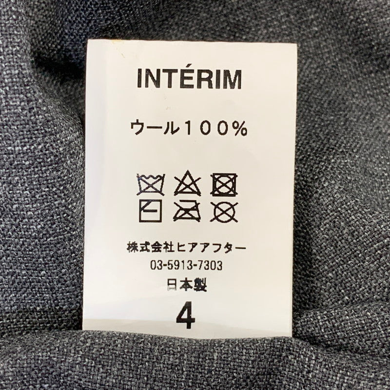 【中古品】【メンズ】 INTERIM インテリム HYPER BIG RUSTIC TROPICAL OPEN COLLAR SHIRT ハイパービッグ ラスティックトロピカル オープンカラーシャツ 長袖 140-261008-as-10-izu サイズ：4 カラー：グレー 万代Net店