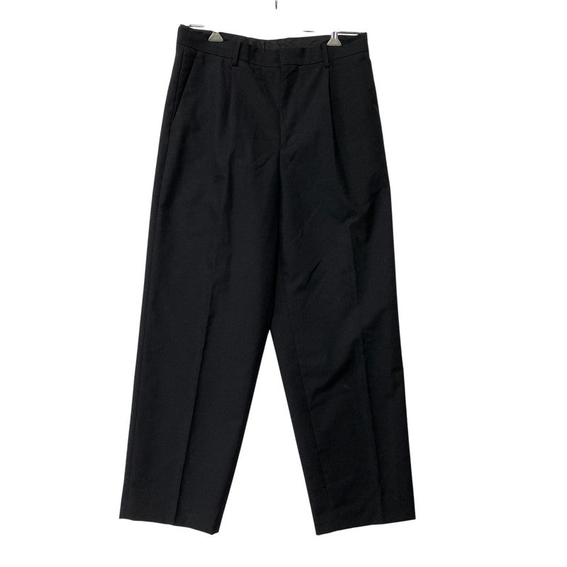 【中古品】【メンズ】 ATON エイトン PR.AG.LM.6910 WOOL TROPICAL WIDE EASY PANTS ウール トロピカル ワイド イージーパンツ ボトムス 151-261009-sm-14-izu サイズ：6 カラー：ブラック 万代Net店