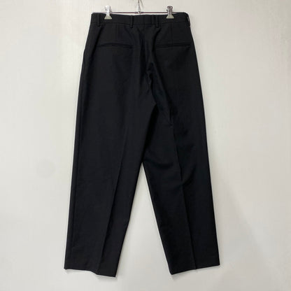 【中古品】【メンズ】 ATON エイトン PR.AG.LM.6910 WOOL TROPICAL WIDE EASY PANTS ウール トロピカル ワイド イージーパンツ ボトムス 151-261009-sm-14-izu サイズ：6 カラー：ブラック 万代Net店