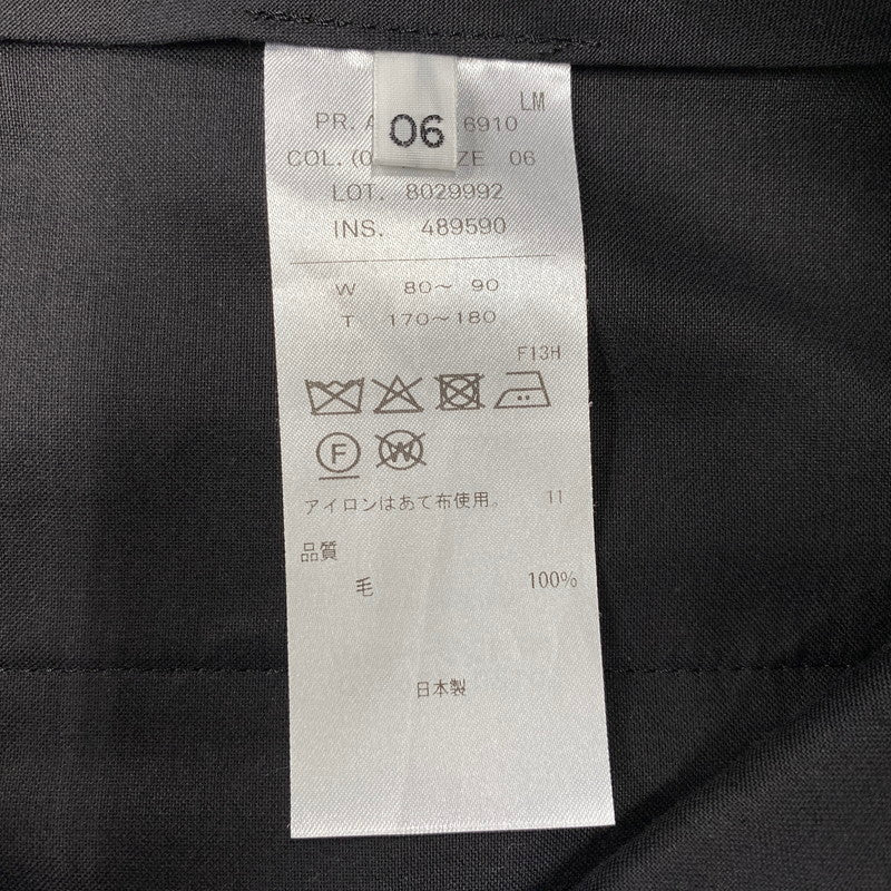 【中古品】【メンズ】 ATON エイトン PR.AG.LM.6910 WOOL TROPICAL WIDE EASY PANTS ウール トロピカル ワイド イージーパンツ ボトムス 151-261009-sm-14-izu サイズ：6 カラー：ブラック 万代Net店