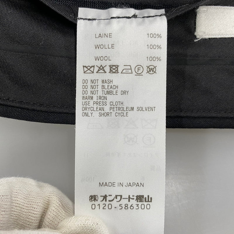 【中古品】【メンズ】 ATON エイトン PR.AG.LM.6910 WOOL TROPICAL WIDE EASY PANTS ウール トロピカル ワイド イージーパンツ ボトムス 151-261009-sm-14-izu サイズ：6 カラー：ブラック 万代Net店