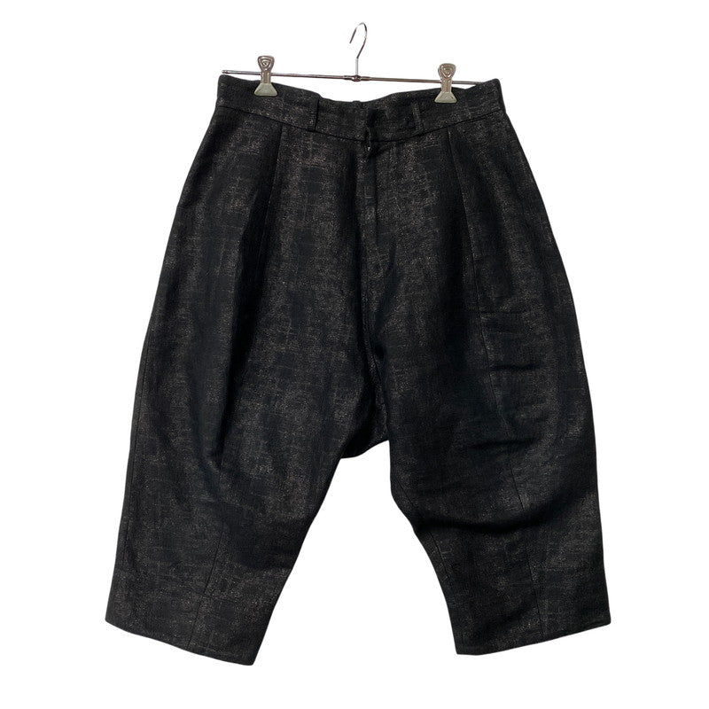 【中古品】【メンズ】 JULIUS ユリウス ABSTRACT RAFIA HALF PANTS アブストラクト ラフィア ハーフパンツ 151-261009-sm-13-izu サイズ：2 カラー：ブラック 万代Net店