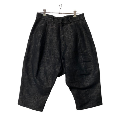 【中古品】【メンズ】 JULIUS ユリウス ABSTRACT RAFIA HALF PANTS アブストラクト ラフィア ハーフパンツ 151-261009-sm-13-izu サイズ：2 カラー：ブラック 万代Net店