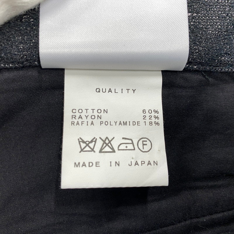 【中古品】【メンズ】 JULIUS ユリウス ABSTRACT RAFIA HALF PANTS アブストラクト ラフィア ハーフパンツ 151-261009-sm-13-izu サイズ：2 カラー：ブラック 万代Net店