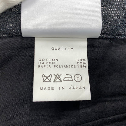 【中古品】【メンズ】 JULIUS ユリウス ABSTRACT RAFIA HALF PANTS アブストラクト ラフィア ハーフパンツ 151-261009-sm-13-izu サイズ：2 カラー：ブラック 万代Net店