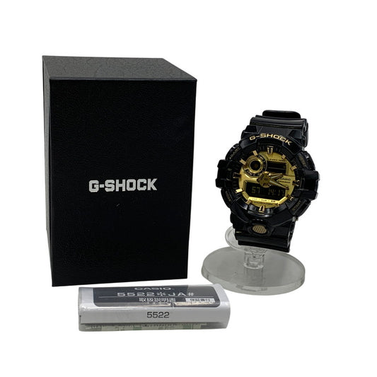 【中古品】【メンズ/レディース】 G-SHOCK ジーショック GA-710GB ANALOG・DIGITAL WATCH アナログ デジタル ウォッチ 時計 196-261013-kh-14-izu サイズ：57.5 × 53.4 × 18.4 mm カラー：ブラック×ゴールド 万代Net店