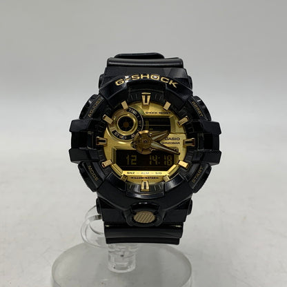 【中古品】【メンズ/レディース】 G-SHOCK ジーショック GA-710GB ANALOG・DIGITAL WATCH アナログ デジタル ウォッチ 時計 196-261013-kh-14-izu サイズ：57.5 × 53.4 × 18.4 mm カラー：ブラック×ゴールド 万代Net店