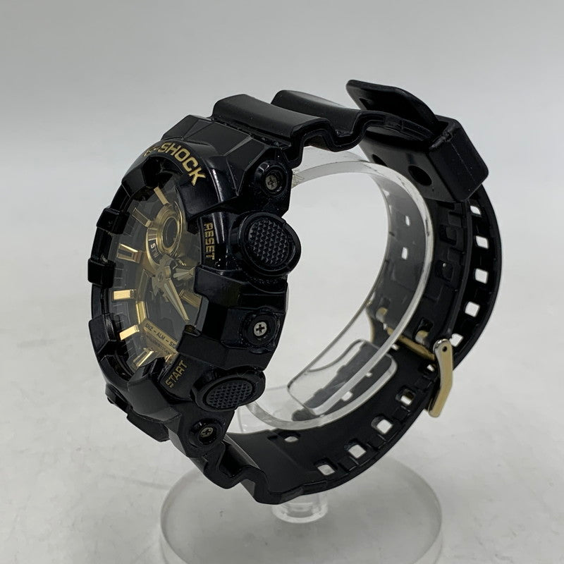 【中古品】【メンズ/レディース】 G-SHOCK ジーショック GA-710GB ANALOG・DIGITAL WATCH アナログ デジタル ウォッチ 時計 196-261013-kh-14-izu サイズ：57.5 × 53.4 × 18.4 mm カラー：ブラック×ゴールド 万代Net店