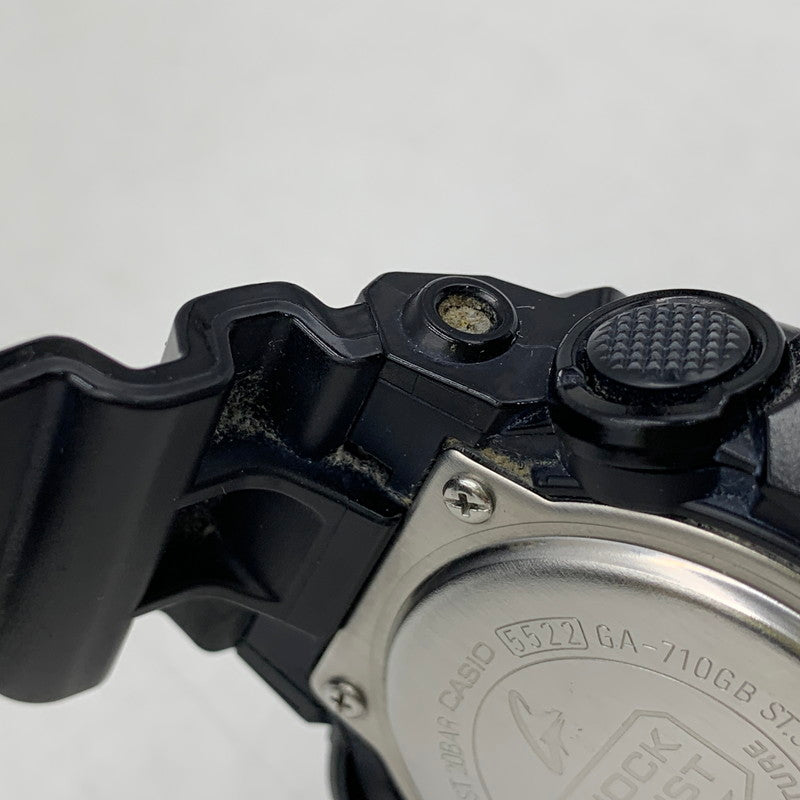 【中古品】【メンズ/レディース】 G-SHOCK ジーショック GA-710GB ANALOG・DIGITAL WATCH アナログ デジタル ウォッチ 時計 196-261013-kh-14-izu サイズ：57.5 × 53.4 × 18.4 mm カラー：ブラック×ゴールド 万代Net店