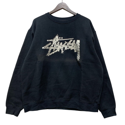 【中古品】【メンズ】 STUSSY ステューシー GRAPHIC LOGO SWEATSHIRT グラフィック ロゴ スウェットシャツ トップス 142-261012-kh-16-izu サイズ：XL カラー：ブラック 万代Net店