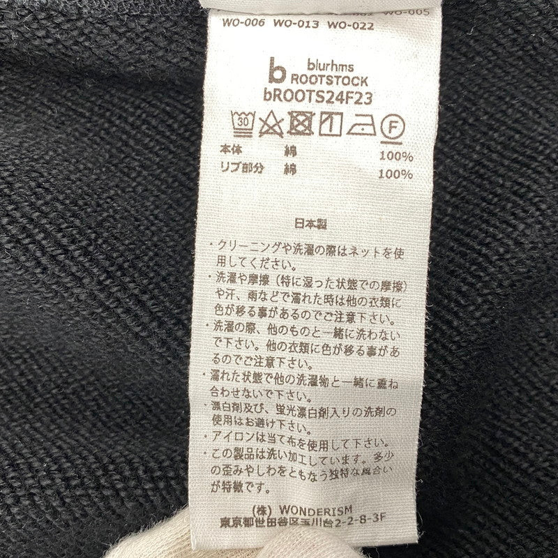 【中古品】【メンズ】 BLURHMS ROOTSTOCK ブラームス ルーツストック BROOTS24F23 SWEAT HOODIE ZIP スウェット フーディー ジップ パーカー 140-261009-sm-18-izu サイズ：3 カラー：ブラック 万代Net店