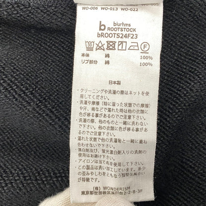 【中古品】【メンズ】 BLURHMS ROOTSTOCK ブラームス ルーツストック BROOTS24F23 SWEAT HOODIE ZIP スウェット フーディー ジップ パーカー 140-261009-sm-18-izu サイズ：3 カラー：ブラック 万代Net店