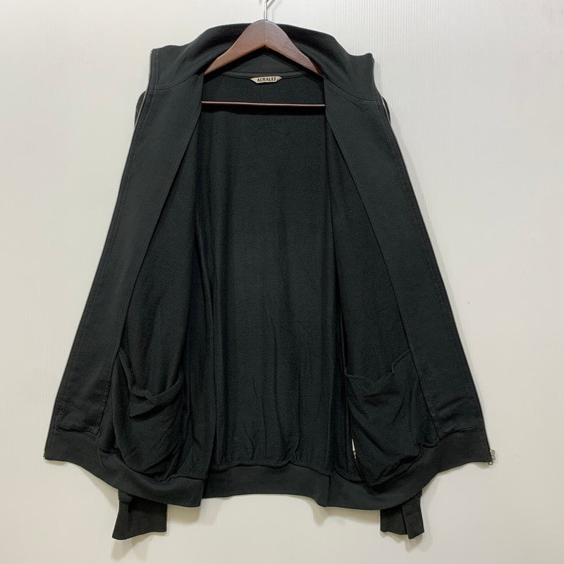 【中古品】【メンズ】 AURALEE オーラリー SUPER HIGH GAUGE SWEAT ZIP BLOUSON A25AB01CU スーパーハイゲージ スウェットジップブルゾン 140-261008-as-06-izu サイズ：4 カラー：ブラック 万代Net店