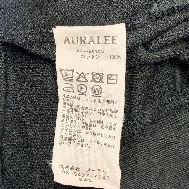 【中古品】【メンズ】 AURALEE オーラリー SUPER HIGH GAUGE SWEAT ZIP BLOUSON A25AB01CU スーパーハイゲージ スウェットジップブルゾン 140-261008-as-06-izu サイズ：4 カラー：ブラック 万代Net店