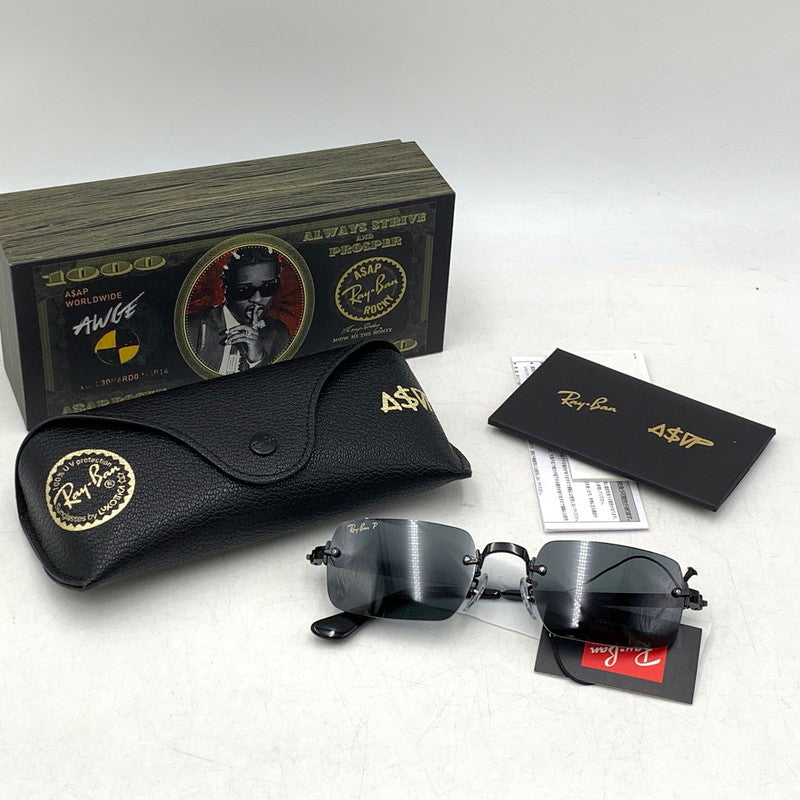 【中古品】【メンズ/レディース】 RAY-BAN レイバン×ASAP ROCKY エイサップ・ロッキー 0RB3928 SUNGLASSES サングラス 203-261009-cs-03-izu サイズ：54口20-145 カラー：ブラック 万代Net店