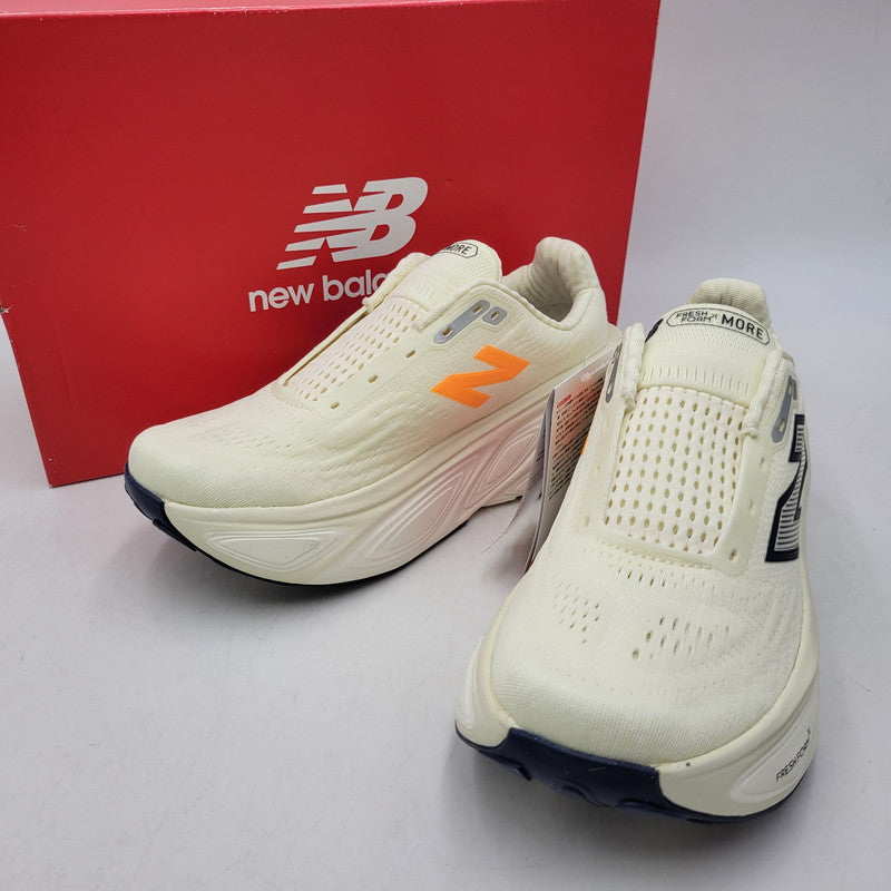 【中古美品】【メンズ/レディース】 NEW BALANCE ニューバランス MMORCF5 Fresh Foam X More v5 スニーカー シューズ 靴 162-261015-ay-01-izu サイズ：25.5cm カラー：CREAM/OR 万代Net店