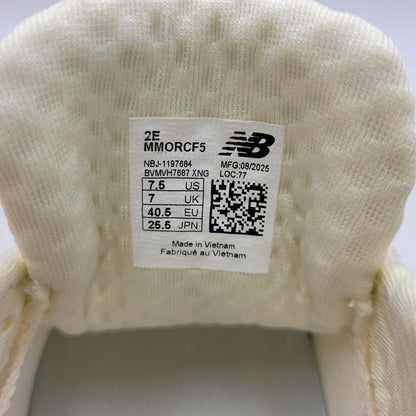【中古美品】【メンズ/レディース】 NEW BALANCE ニューバランス MMORCF5 Fresh Foam X More v5 スニーカー シューズ 靴 162-261015-ay-01-izu サイズ：25.5cm カラー：CREAM/OR 万代Net店