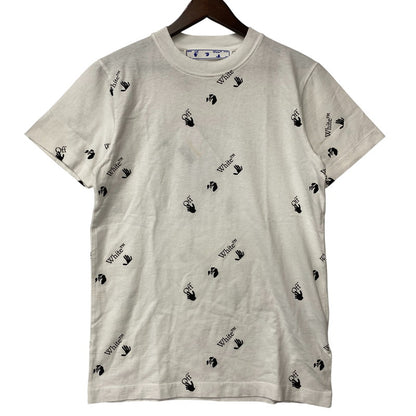 【中古品】【メンズ】 OFF-WHITE オフホワイト OMAA027R21JER012 ALLOVER S S TEE オールオーバー S S Tシャツ 半袖 142-261009-sm-15-izu サイズ：XS カラー：ホワイト 万代Net店