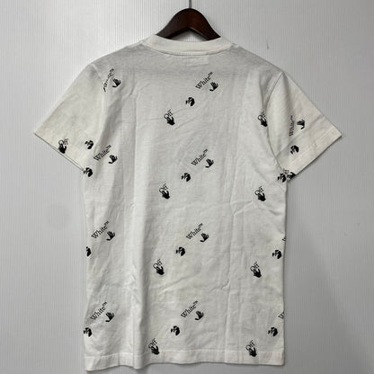 【中古品】【メンズ】 OFF-WHITE オフホワイト OMAA027R21JER012 ALLOVER S S TEE オールオーバー S S Tシャツ 半袖 142-261009-sm-15-izu サイズ：XS カラー：ホワイト 万代Net店