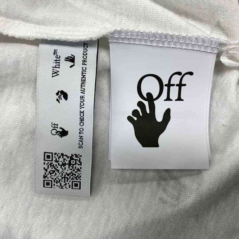【中古品】【メンズ】 OFF-WHITE オフホワイト OMAA027R21JER012 ALLOVER S S TEE オールオーバー S S Tシャツ 半袖 142-261009-sm-15-izu サイズ：XS カラー：ホワイト 万代Net店